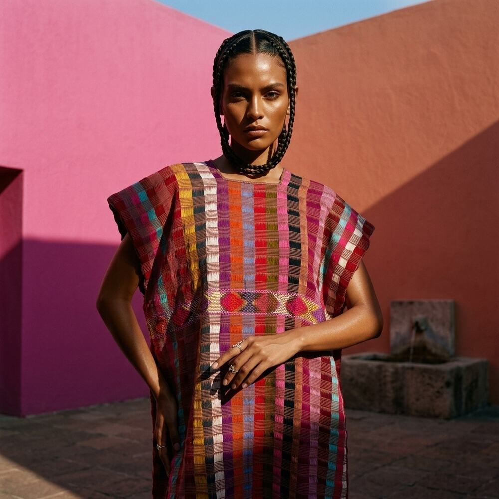 Traditional Mexican Huipil Blouse – Hand woven  Top S M L see measurements
